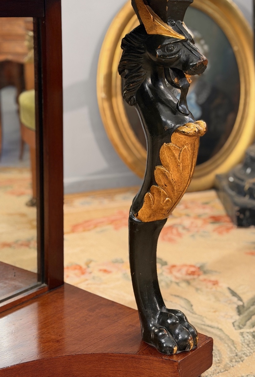 Console en Acajou d'Epoque Empire, Vers 1810-photo-3