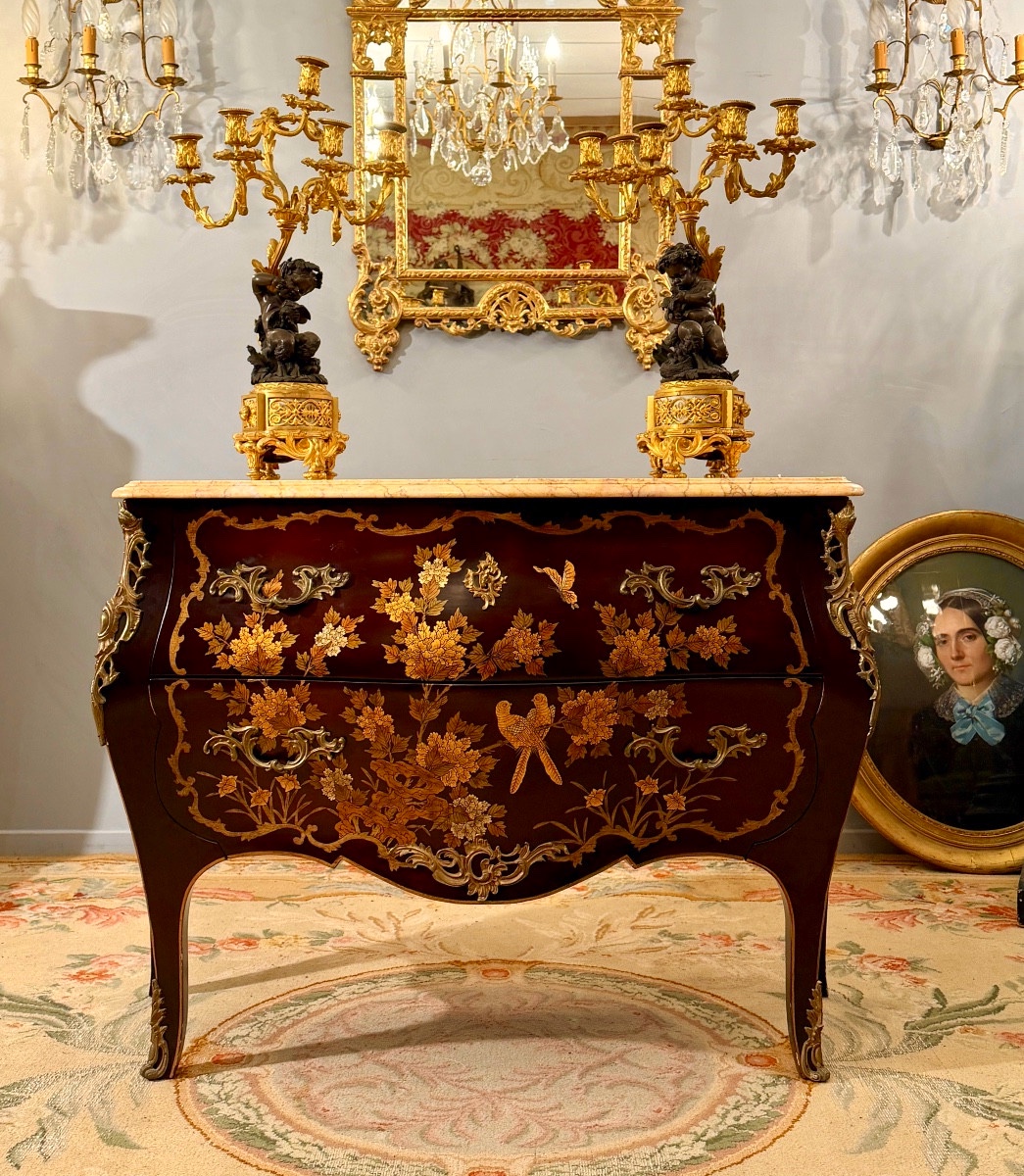 Commode Sauteuse en Bois Laqué de Style Louis XV, Vers 1950-photo-2