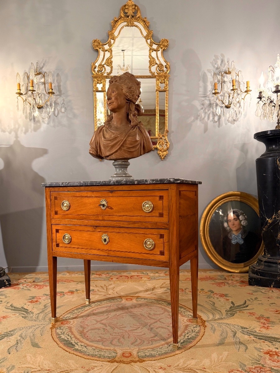 Louis XVI Period Walnut Chest Of Drawers, Circa 1780