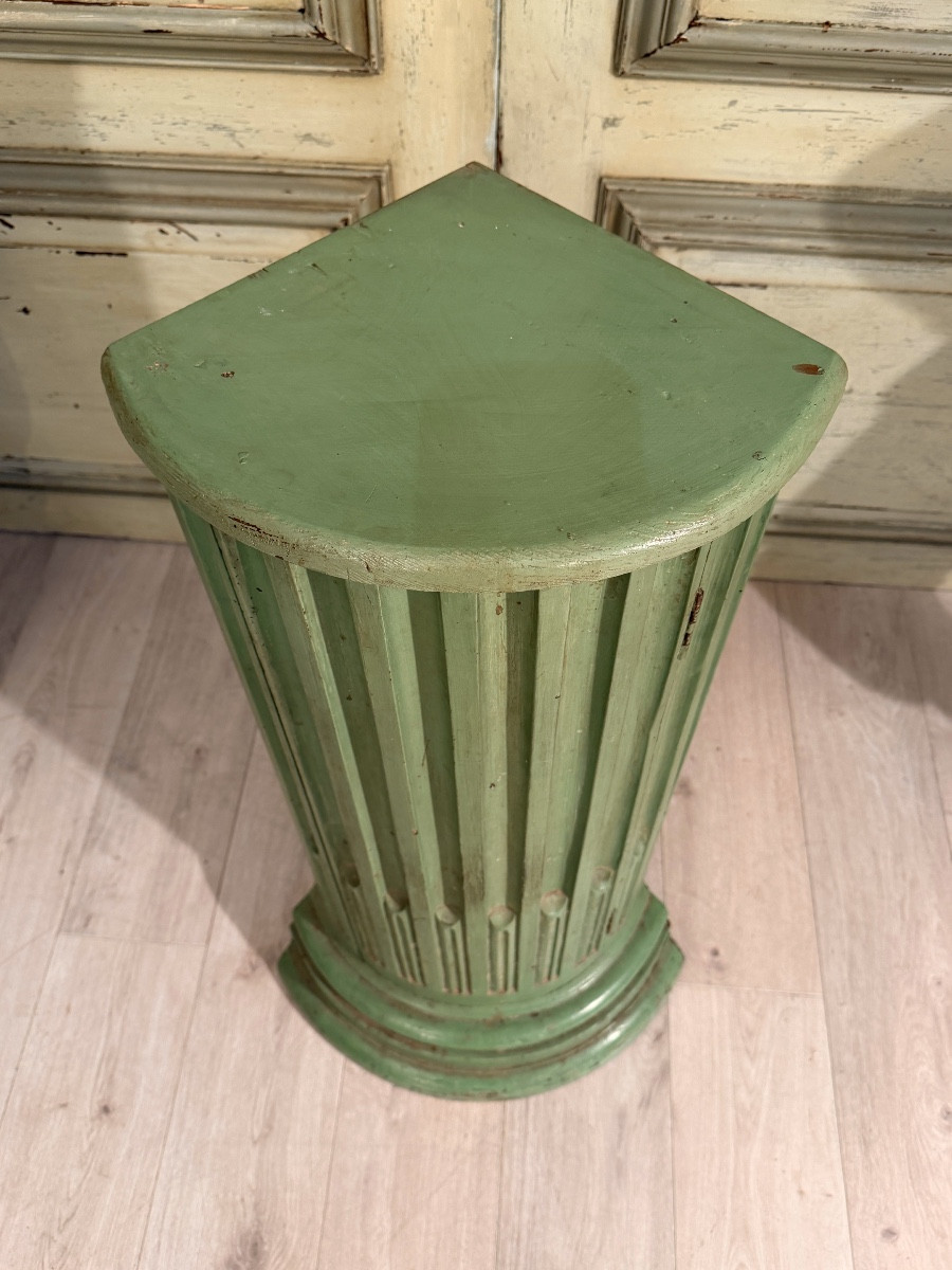 Corner Column, Pedestal In Lacquered Wood, Louis XVI Period, Circa 1780-photo-4