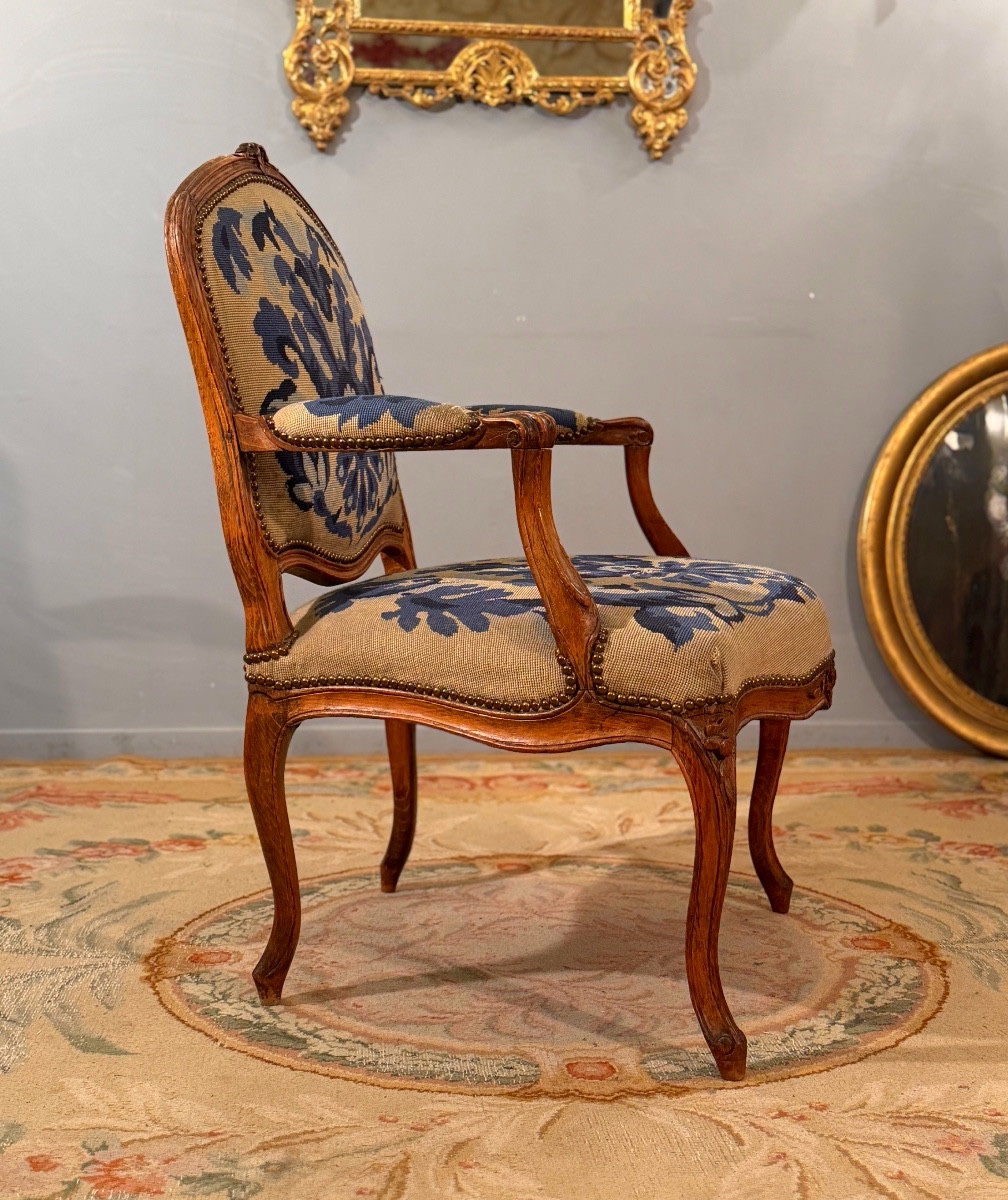 Claude Louis Mariette, Queen Anne Chair, Louis XV Period, Circa 1760-photo-4