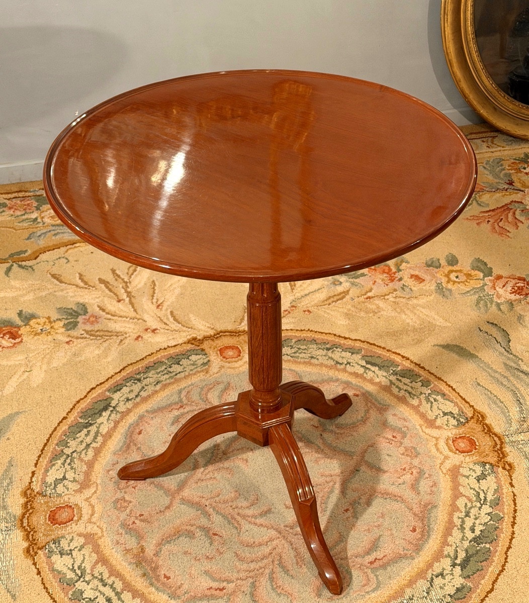 Jean Frederic Birckel, Gueridon Basculant Stamped Louis XVI Period, Circa 1780-photo-3