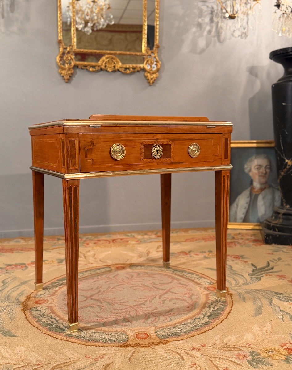 Table à Ecrire à Plateau Inclinable d'Epoque Louis XVI, Vers 1780-photo-2