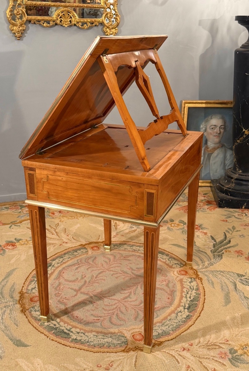 Table à Ecrire à Plateau Inclinable d'Epoque Louis XVI, Vers 1780-photo-2