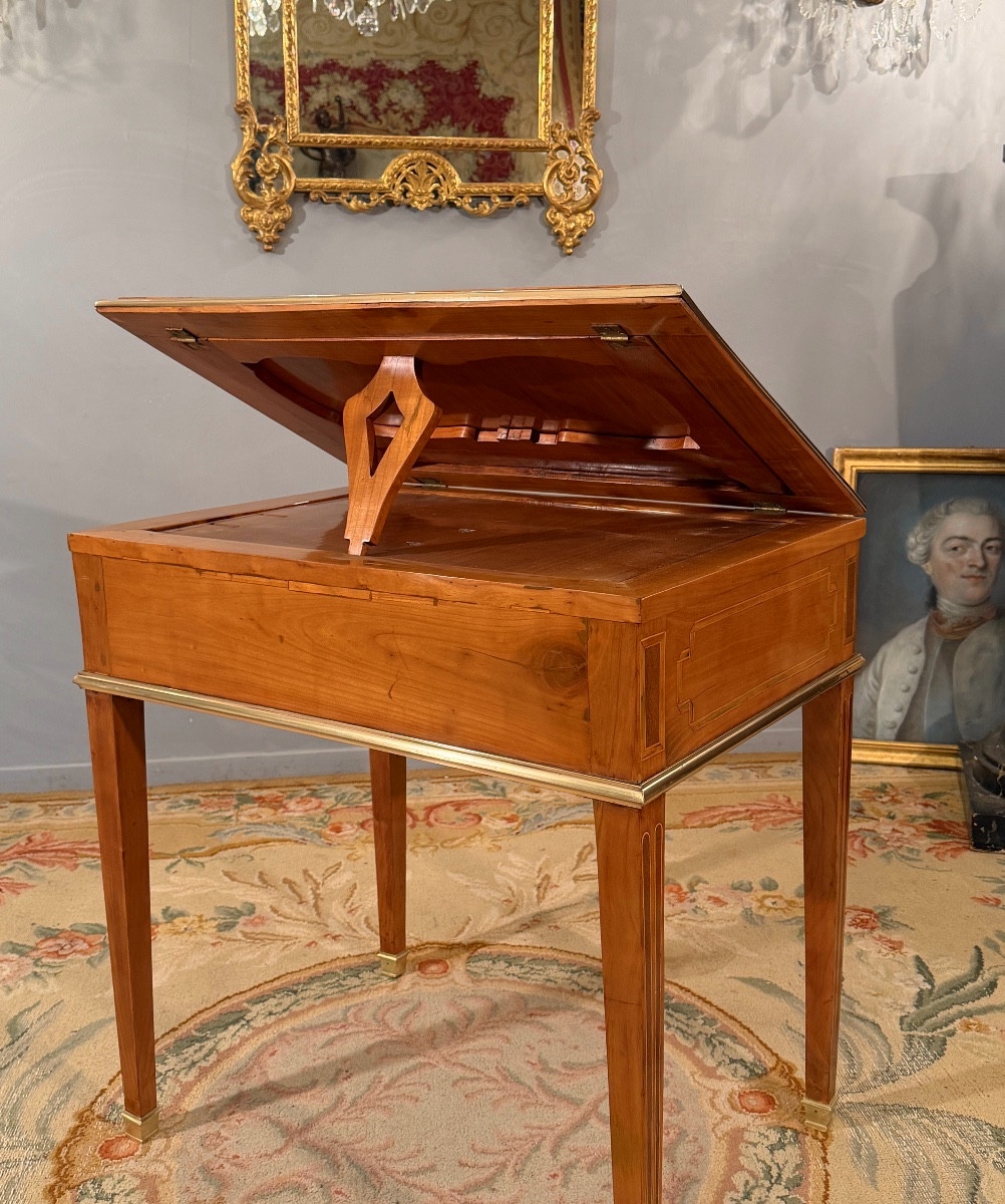 Table à Ecrire à Plateau Inclinable d'Epoque Louis XVI, Vers 1780-photo-4
