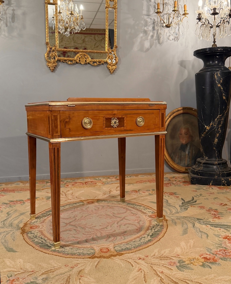 Table à Ecrire à Plateau Inclinable d'Epoque Louis XVI, Vers 1780-photo-5