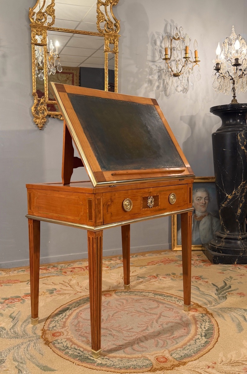 Table à Ecrire à Plateau Inclinable d'Epoque Louis XVI, Vers 1780