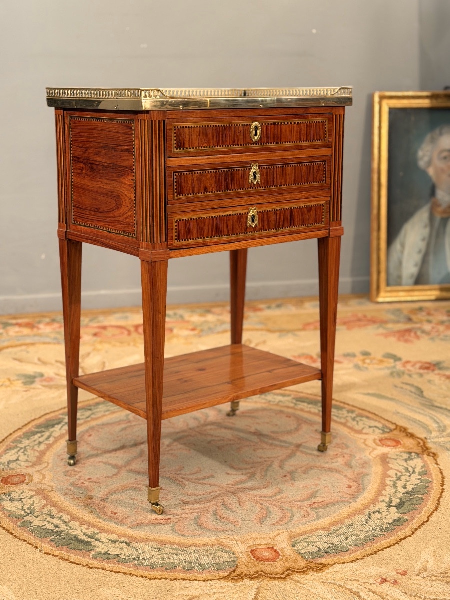 Dusautoy Jean Pierre, Table de Salon Estampillée d'Epoque Louis XVI, Vers 1780-photo-2