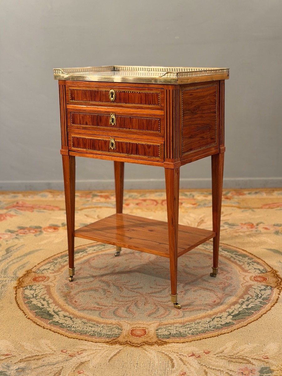 Dusautoy Jean Pierre, Table de Salon Estampillée d'Epoque Louis XVI, Vers 1780-photo-4