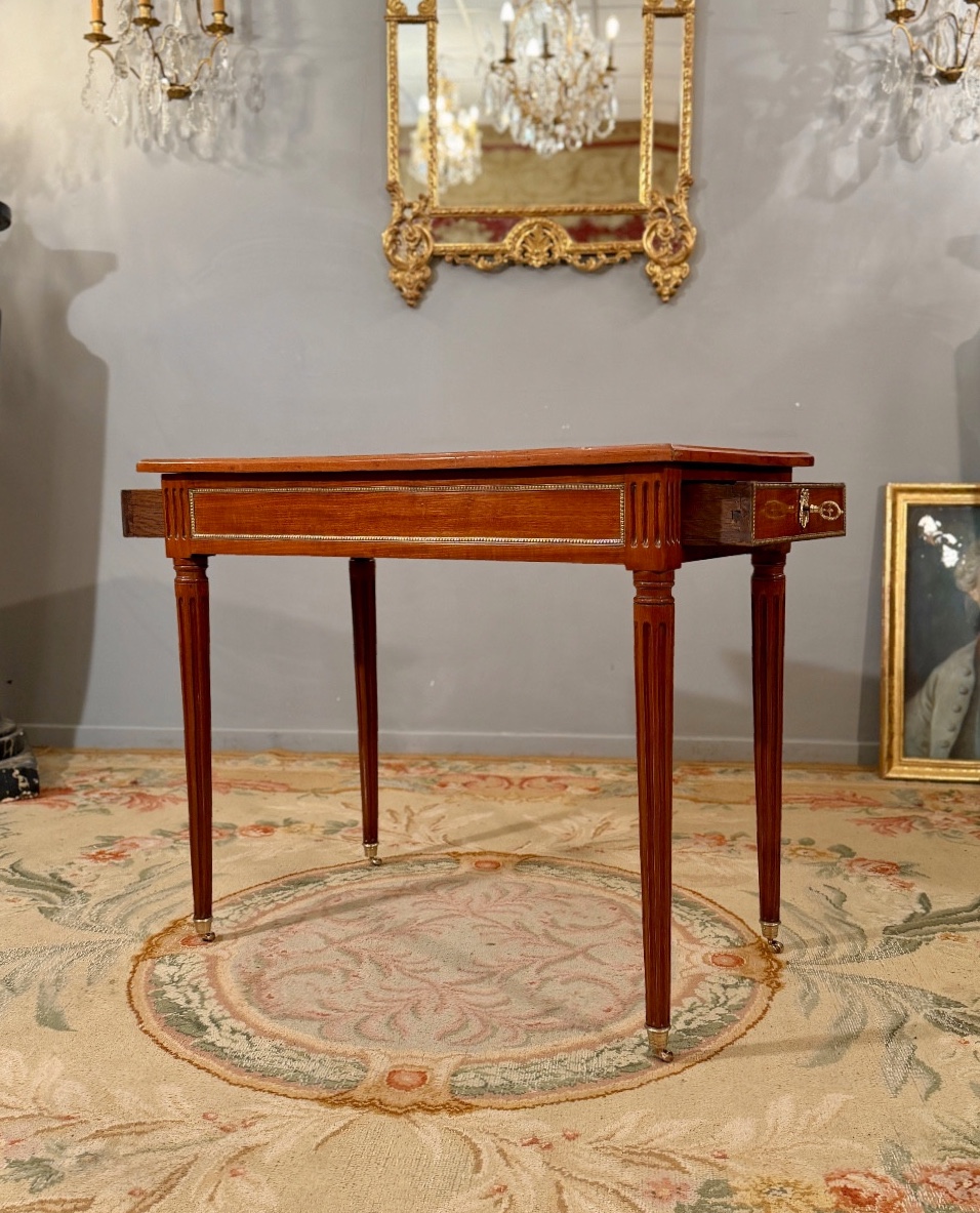 Jacques Birckle, Mahogany Writing Table, Louis XVI Period, Circa 1780-photo-2