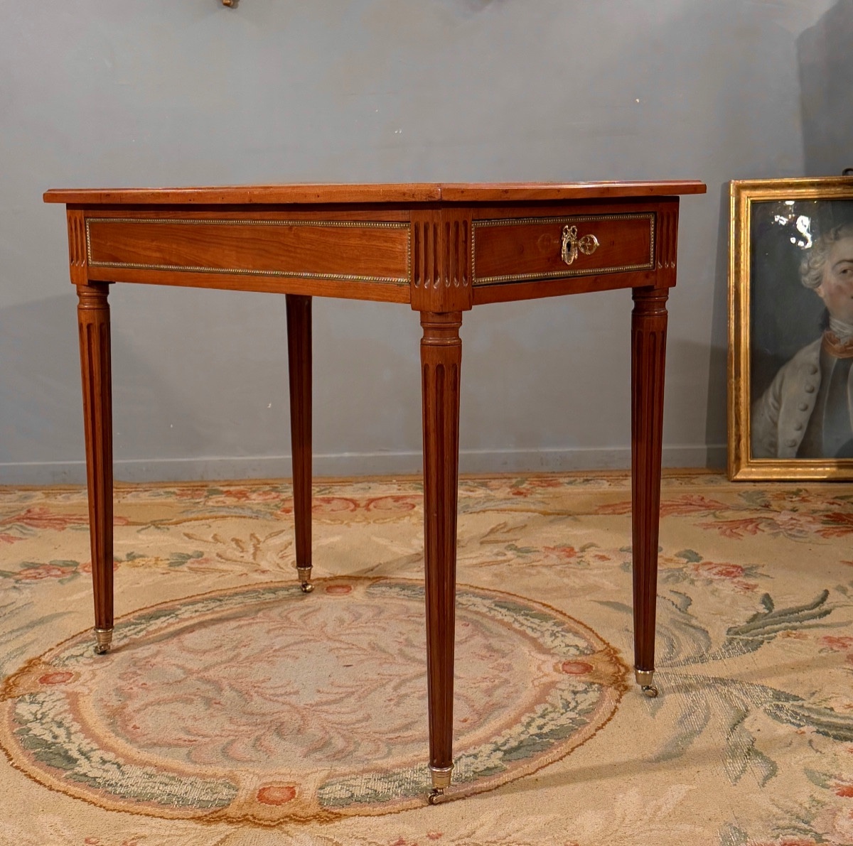 Jacques Birckle, Mahogany Writing Table, Louis XVI Period, Circa 1780-photo-5