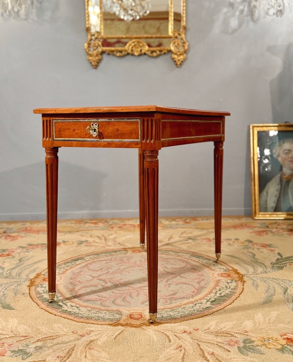 Jacques Birckle, Mahogany Writing Table, Louis XVI Period, Circa 1780-photo-3