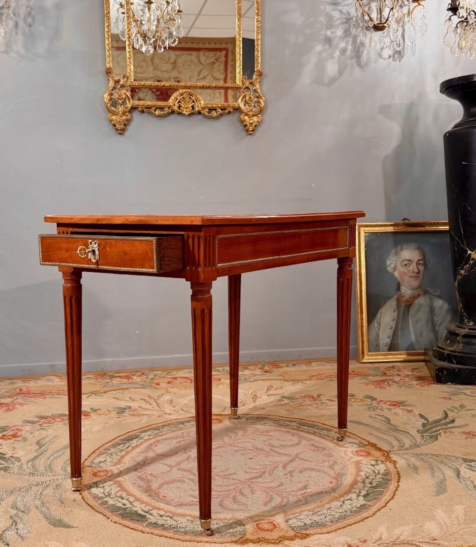 Jacques Birckle, Mahogany Writing Table, Louis XVI Period, Circa 1780