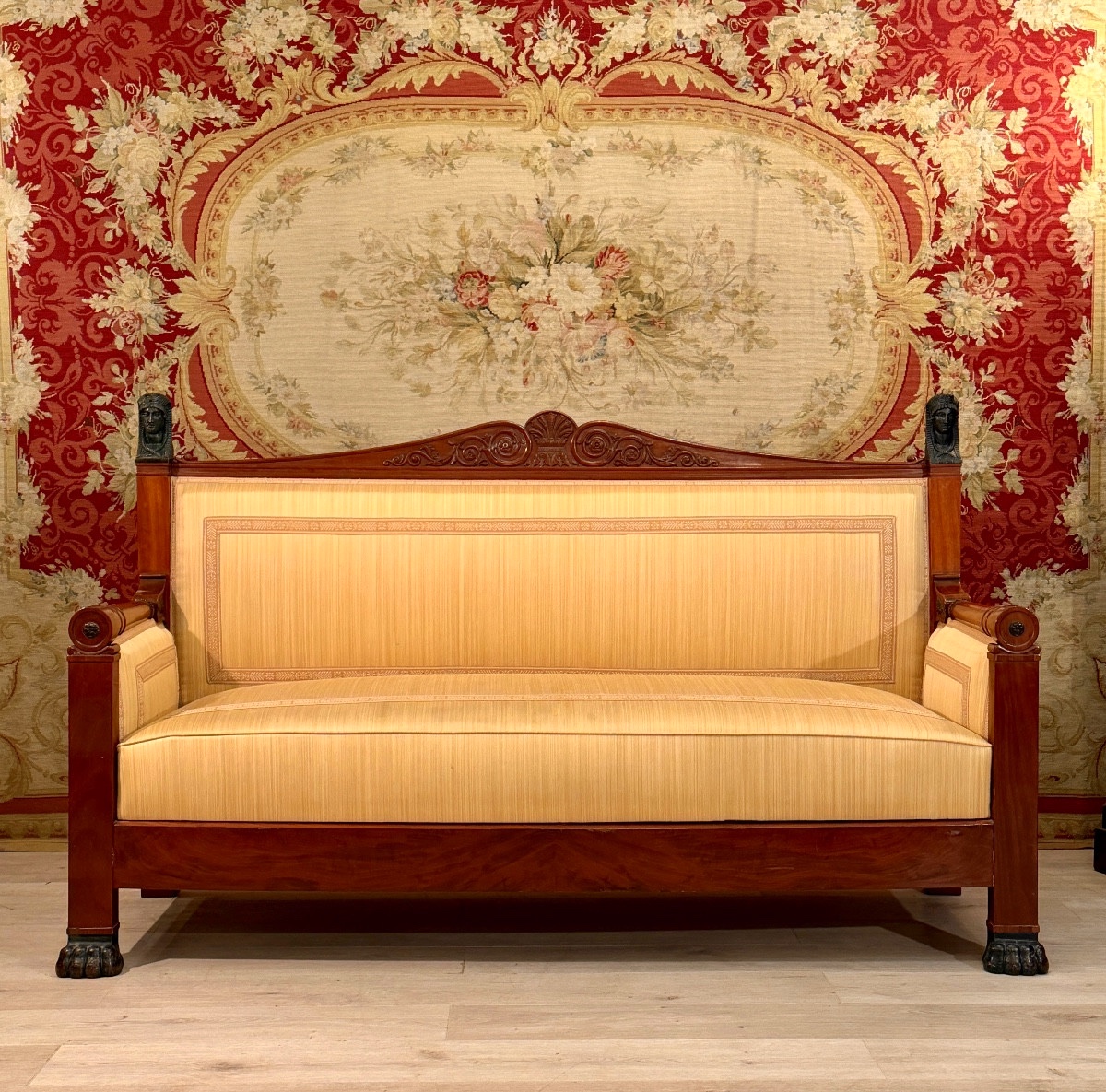 Att. To Jacob, Empire Period Mahogany Sofa Bench, Circa 1810-photo-2