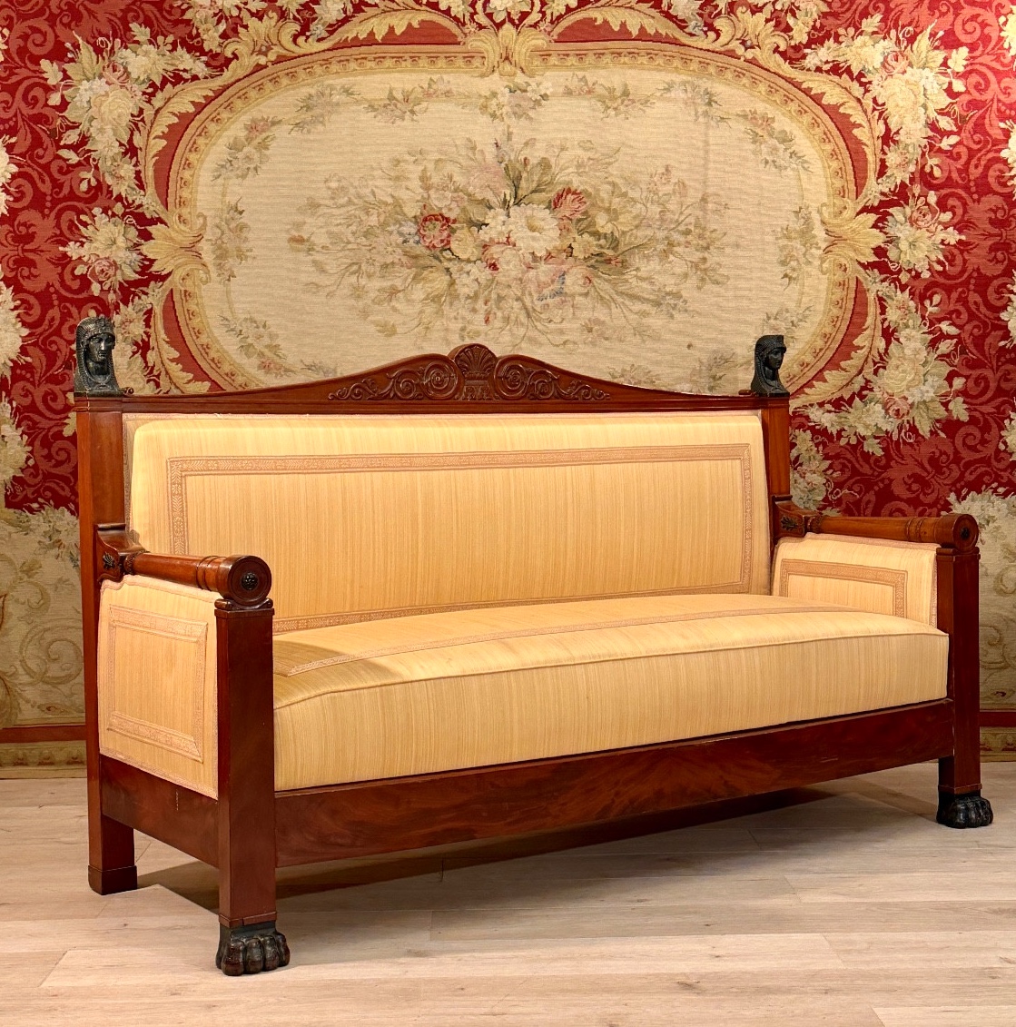 Att. To Jacob, Empire Period Mahogany Sofa Bench, Circa 1810