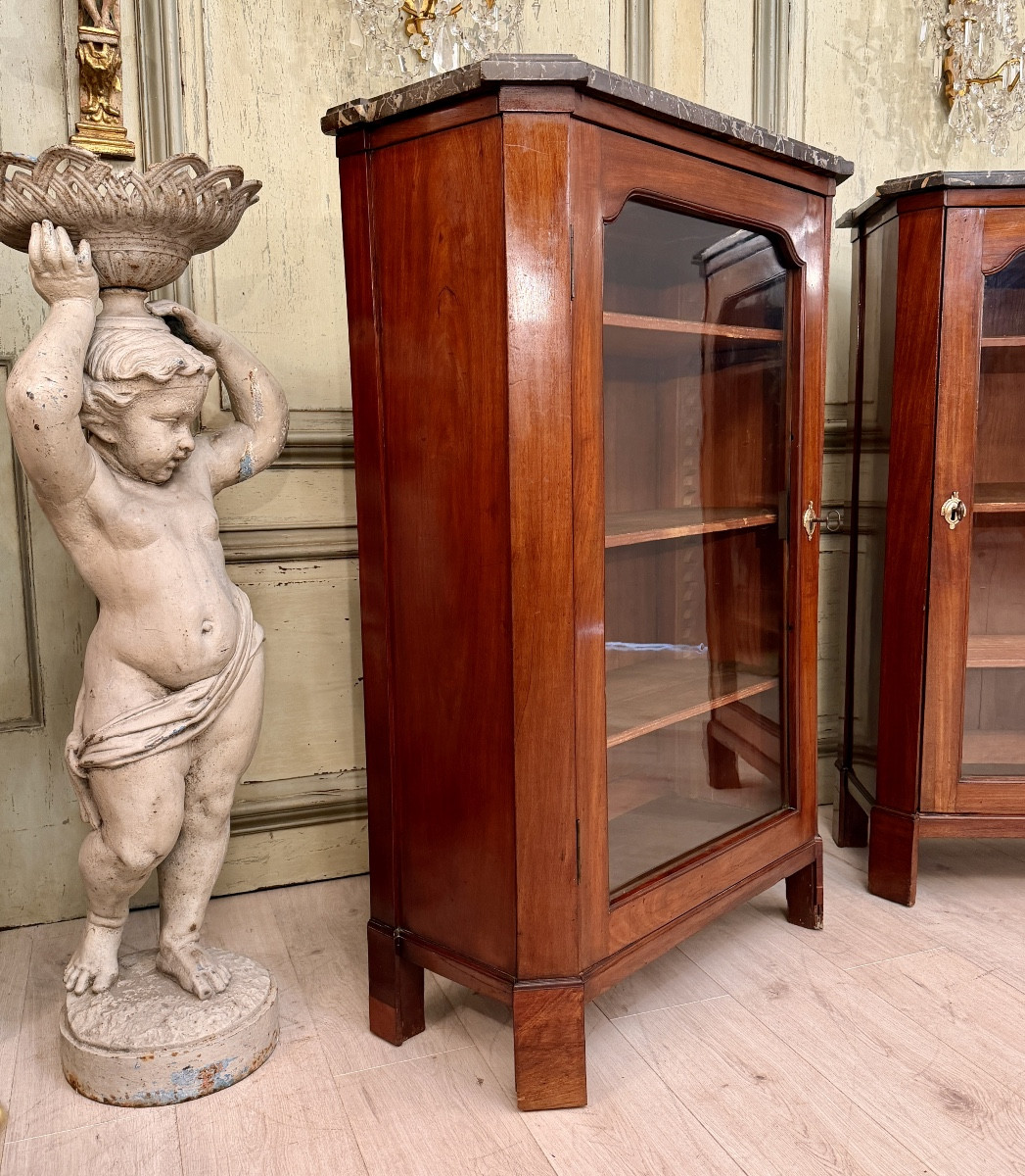 Pair Of Louis XVI Period Mahogany Showcases, Circa 1780-photo-4