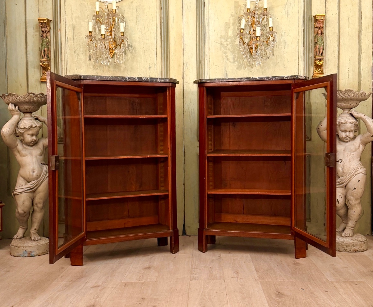Pair Of Louis XVI Period Mahogany Showcases, Circa 1780-photo-2