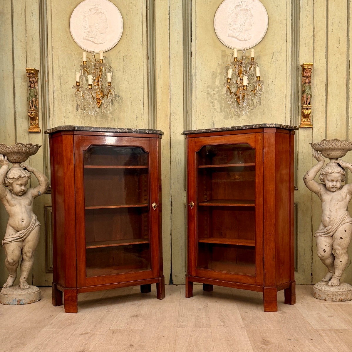Pair Of Louis XVI Period Mahogany Showcases, Circa 1780