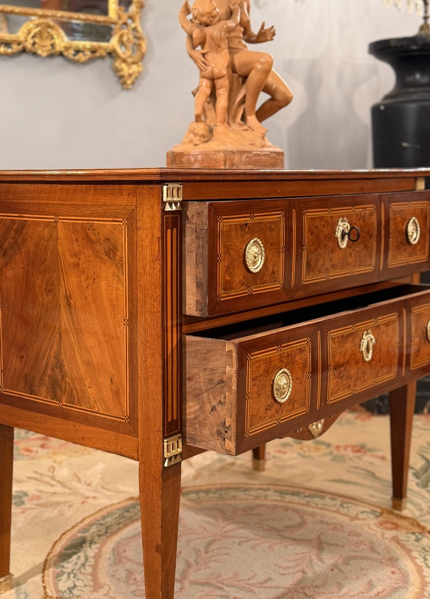 Commode en Marqueterie d'Epoque Louis XVI, Vers 1780-photo-1