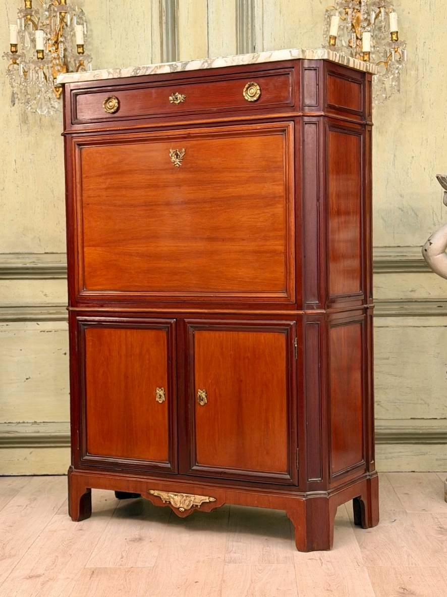 Mailfert, Secrétaire en Acajou Estampillé de Style Louis XVI, Vers 1900-photo-6