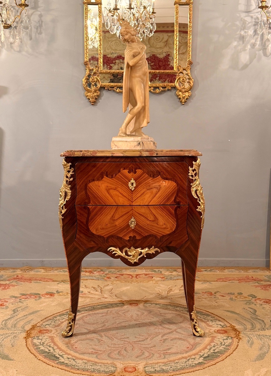 Denis Genty, Petite Commode d'Entre Deux Estampillée d'Epoque Louis XV, Vers 1760-photo-2