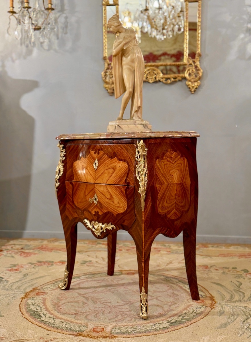 Denis Genty, Petite Commode d'Entre Deux Estampillée d'Epoque Louis XV, Vers 1760-photo-3