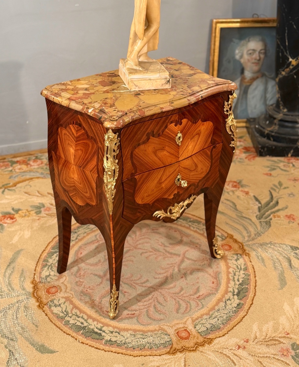 Denis Genty, Petite Commode d'Entre Deux Estampillée d'Epoque Louis XV, Vers 1760-photo-4