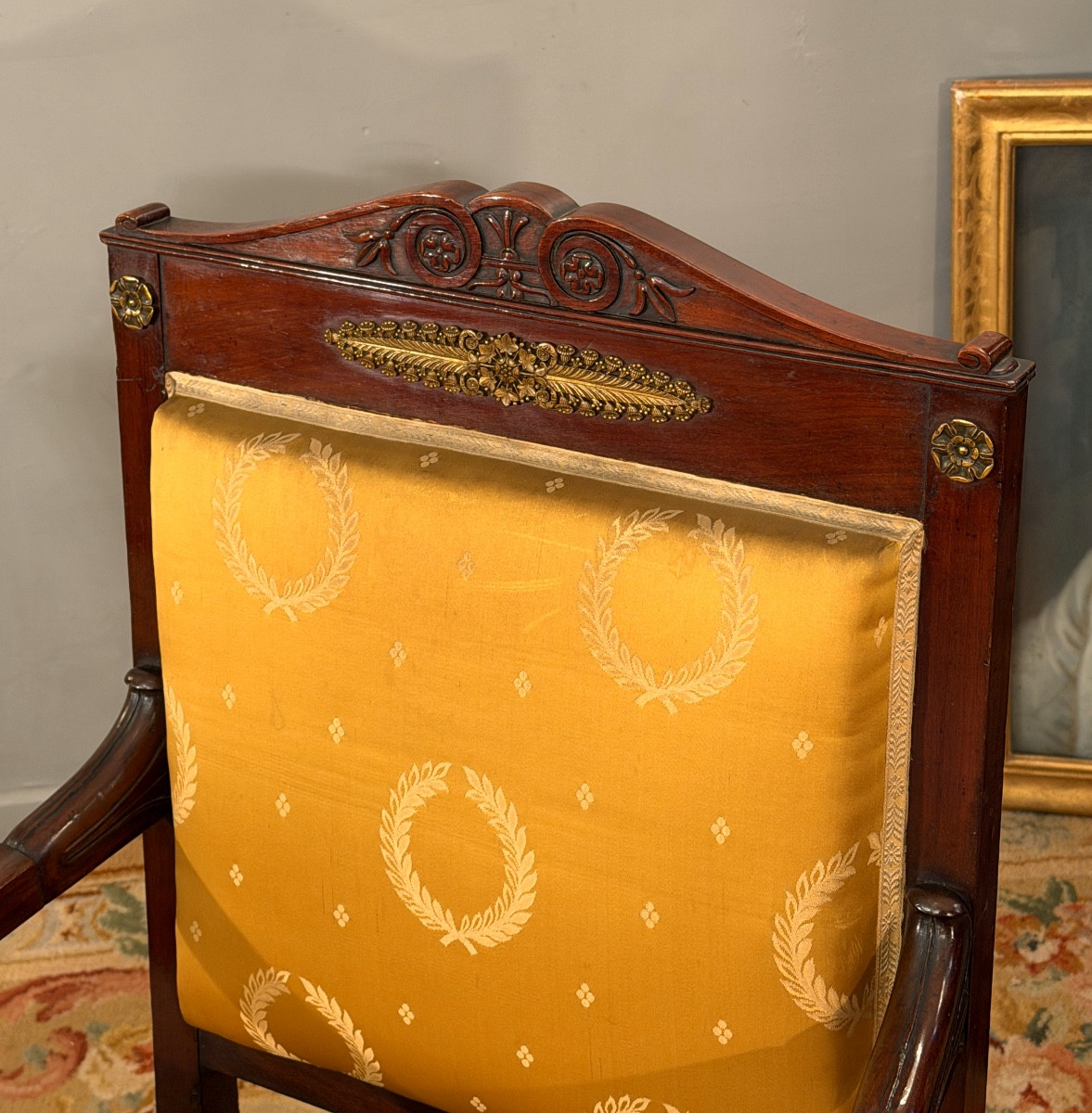 Jacob Desmalter, Paire de Fauteuils en Acajou Estampillés d'Epoque Empire, Vers 1810-photo-7