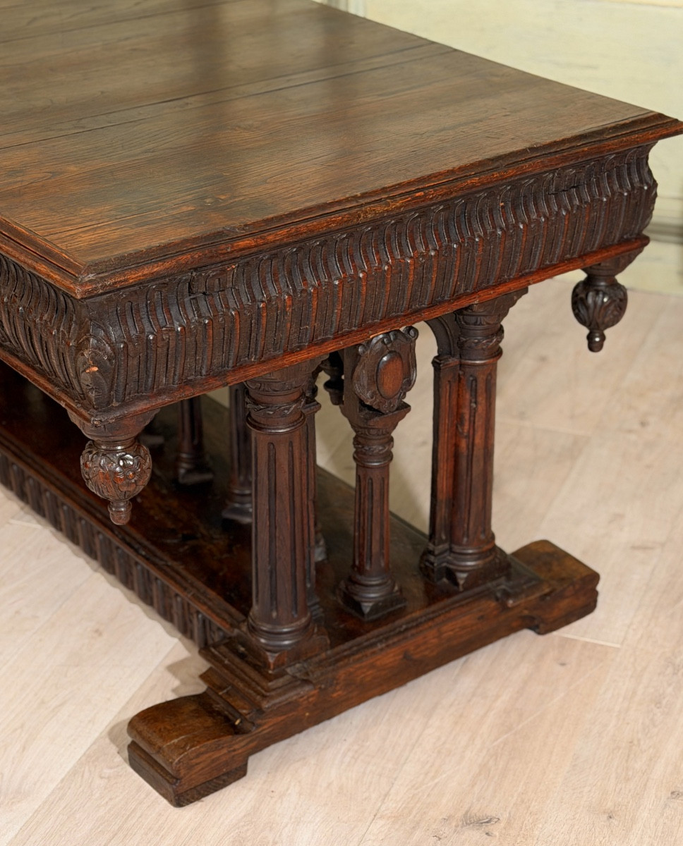 Large Renaissance-style Table d'Apparat 17th Century Period-photo-2