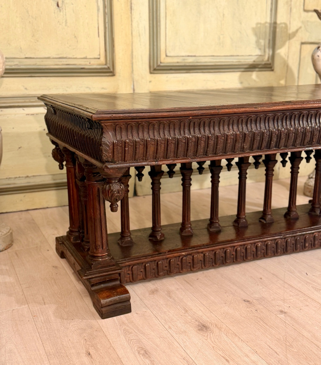 Large Renaissance-style Table d'Apparat 17th Century Period-photo-5