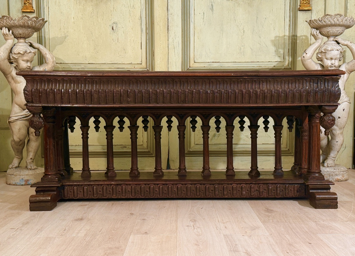 Large Renaissance-style Table d'Apparat 17th Century Period-photo-6