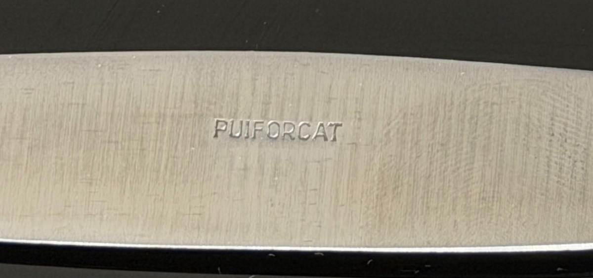 Puiforcat, 12 Couteaux à Entremets Model Cardinal Silver Minerve-photo-3