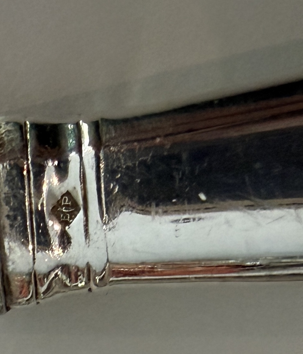 Puiforcat, 12 Table Knives Model Cardinal Minerva Silver-photo-3