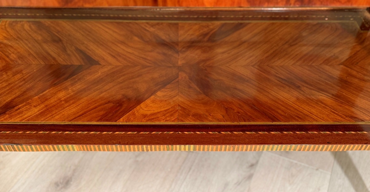 Marquetry Console Table, Louis XVI Period, Circa 1780-photo-3