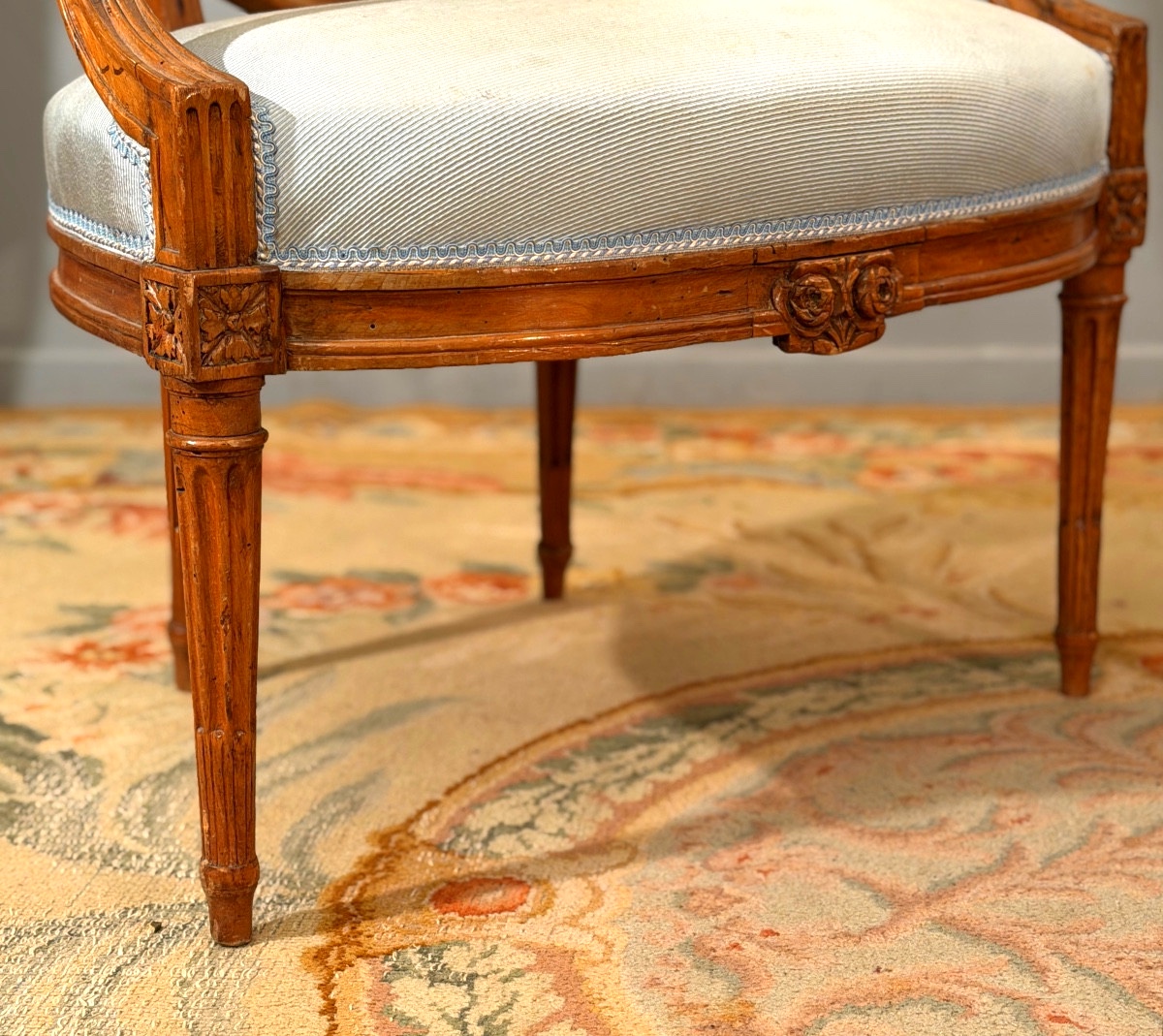 Pair Of Louis XVI Cabriolet Armchairs, Circa 1780-photo-7