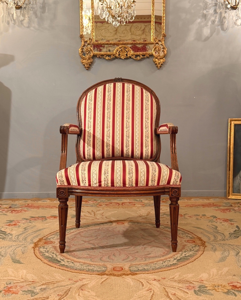 Large Louis XVI Period Fauteuil à La Reine, Circa 1780-photo-2