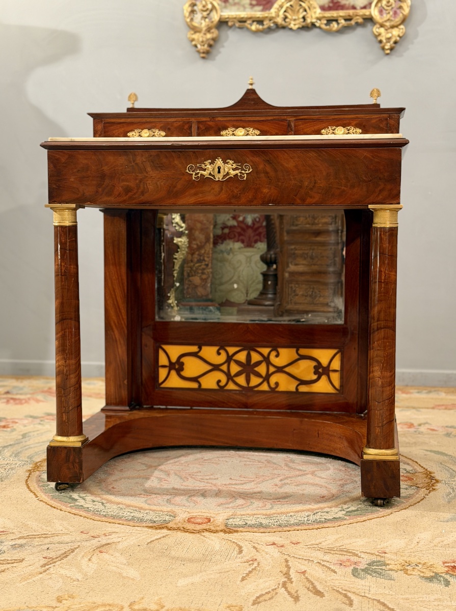 Table Ecritoire Formant Coiffeuse d'Epoque Empire, Vers 1810-photo-1