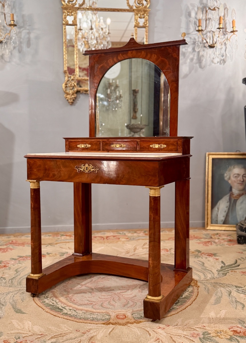 Table Ecritoire Formant Coiffeuse d'Epoque Empire, Vers 1810