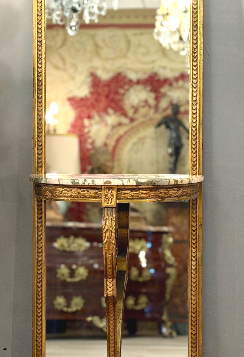 Trumeau en Bois Doré de Style Louis XVI, Epoque Napoléon III-photo-2