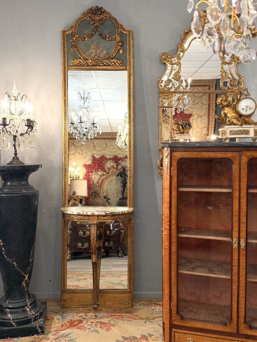 Trumeau en Bois Doré de Style Louis XVI, Epoque Napoléon III-photo-7
