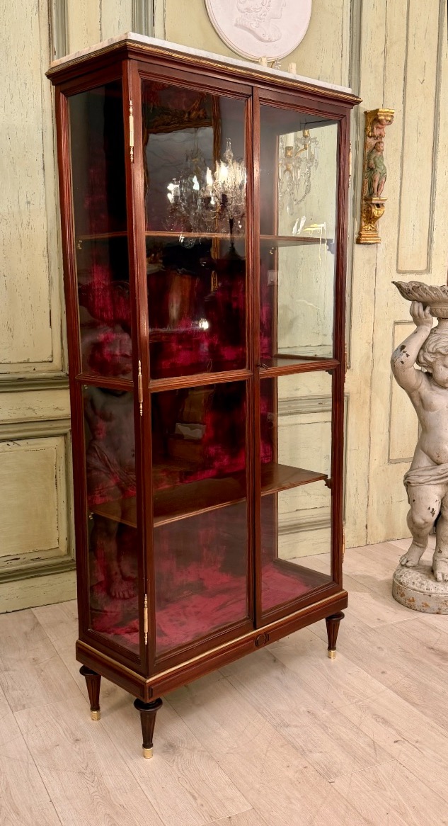 Vitrine de Présentation en Acajou de Style Louis XVI, XIXème Siècle-photo-2