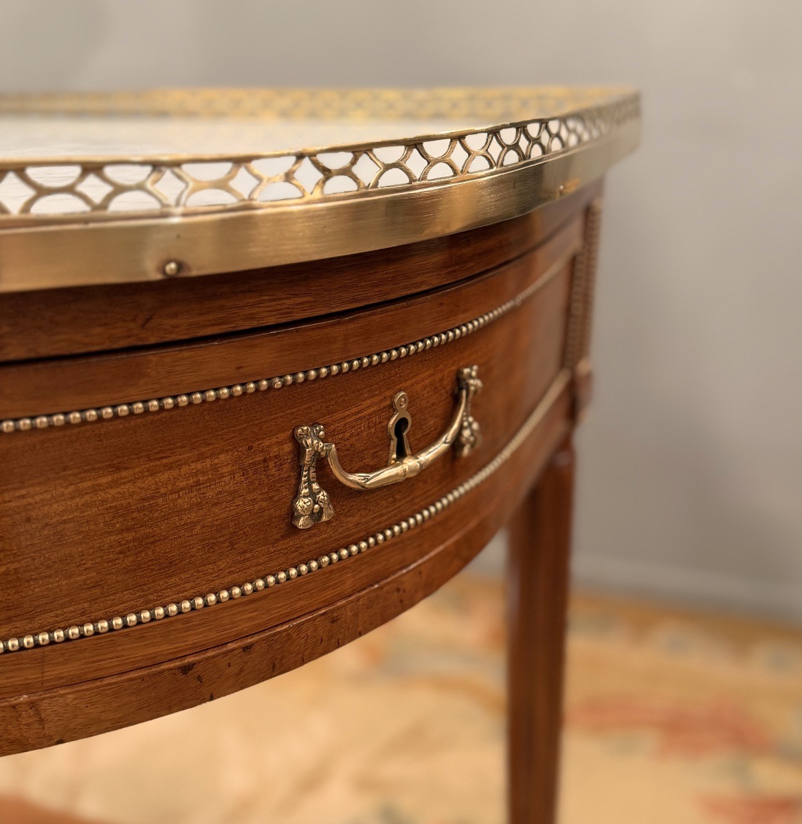 Fidelys Schey, Important Mahogany Console Stamped Louis XVI Period, Circa 1780-photo-1