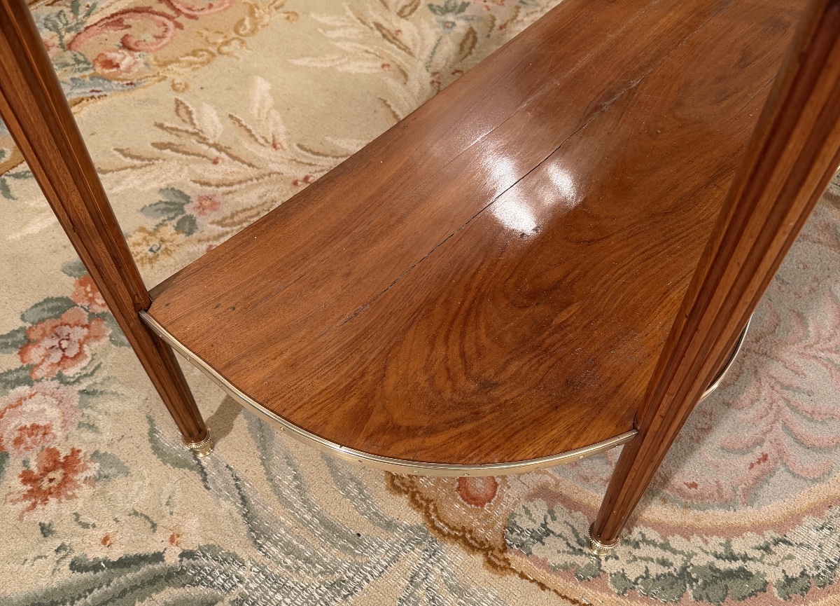 Fidelys Schey, Important Mahogany Console Stamped Louis XVI Period, Circa 1780-photo-4