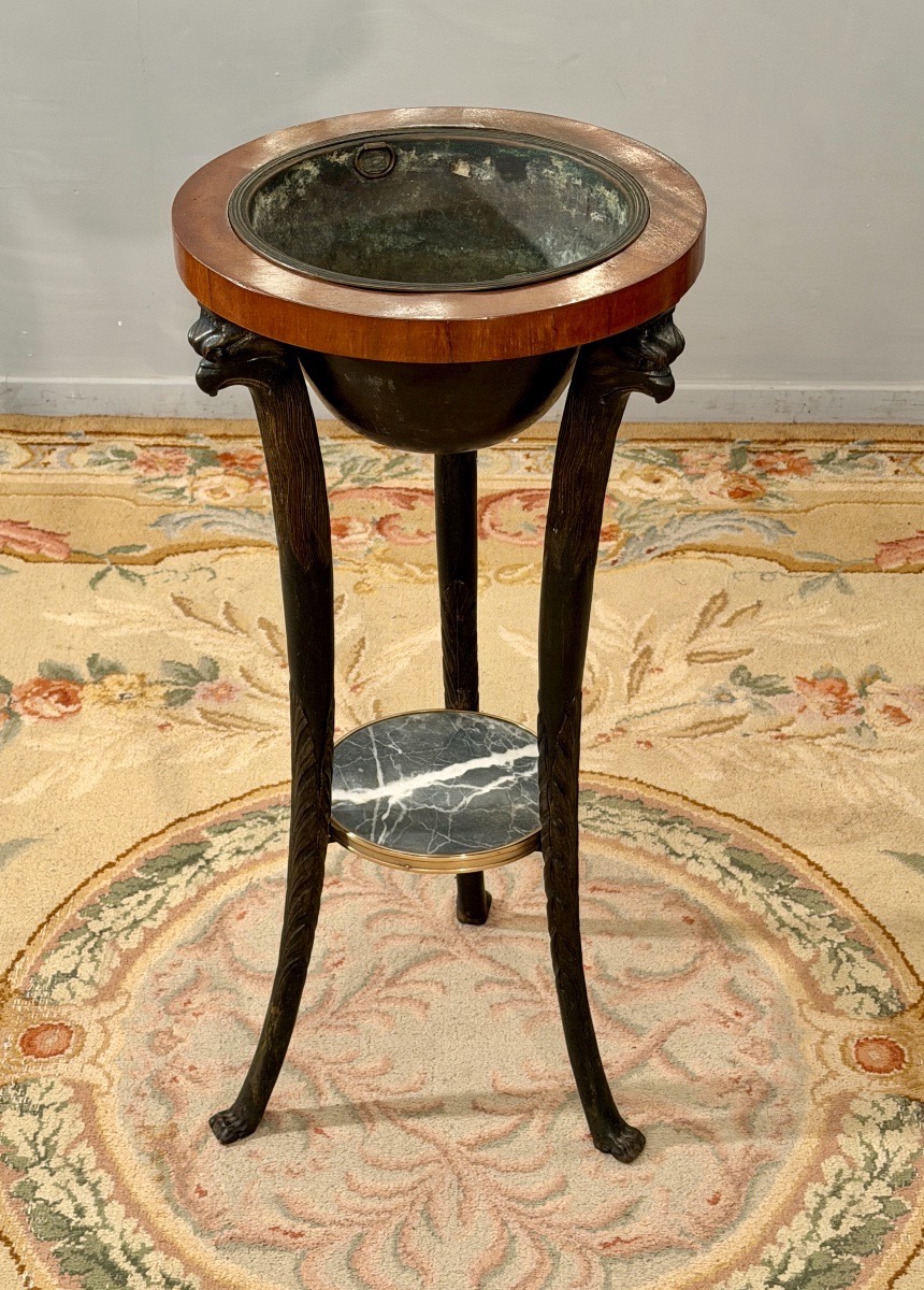 Consulat-period Mahogany Athenian-style Washbasin, Circa 1800-photo-2