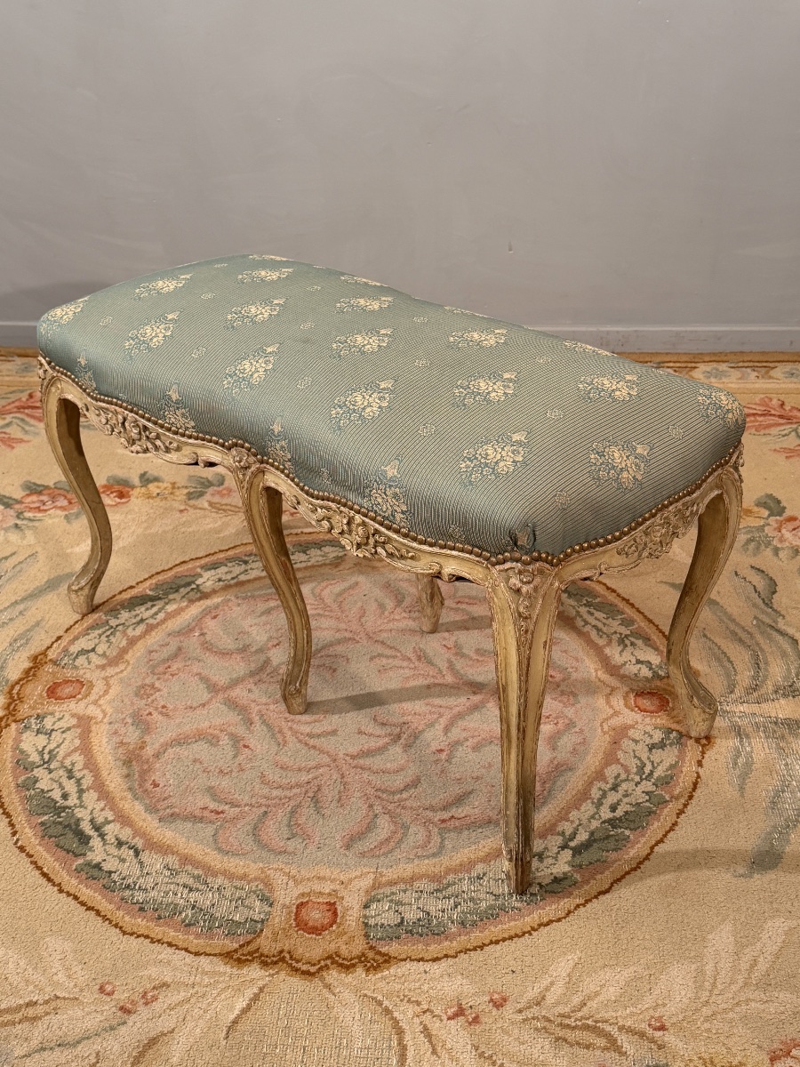 Banquette en Bois Laqué de Style Louis XV, XIXème-photo-4