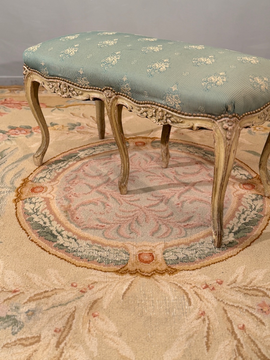 Banquette en Bois Laqué de Style Louis XV, XIXème-photo-7
