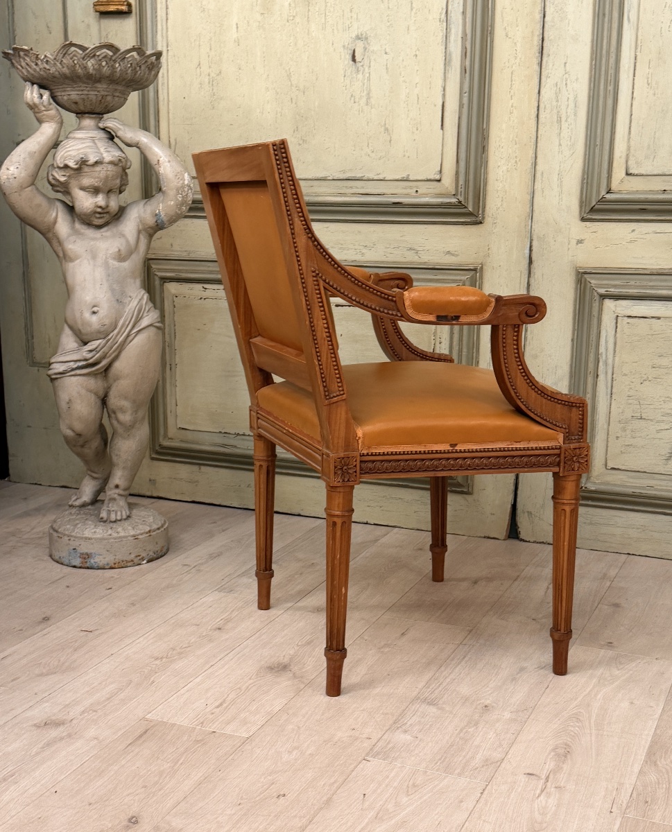 Fauteuil de Cabinet en Acajou de Style Louis XVI, Vers 1900-photo-3