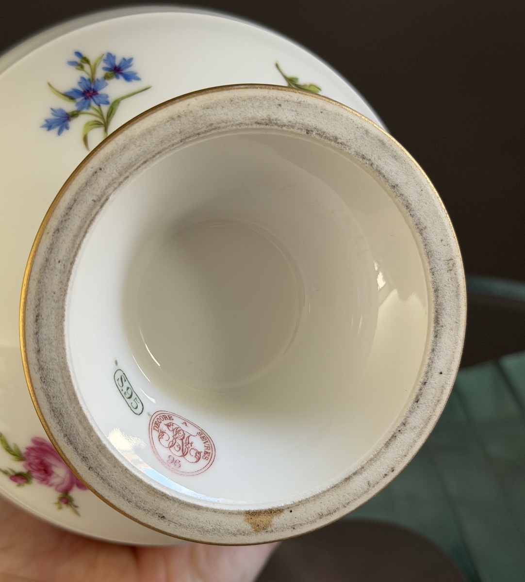 Vase Couvert en Porcelaine de Sevres Cachet, Epoque XIXème-photo-7