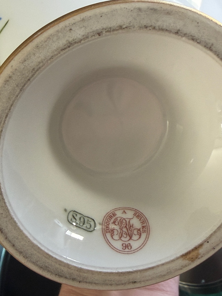 Vase Couvert en Porcelaine de Sevres Cachet, Epoque XIXème-photo-8