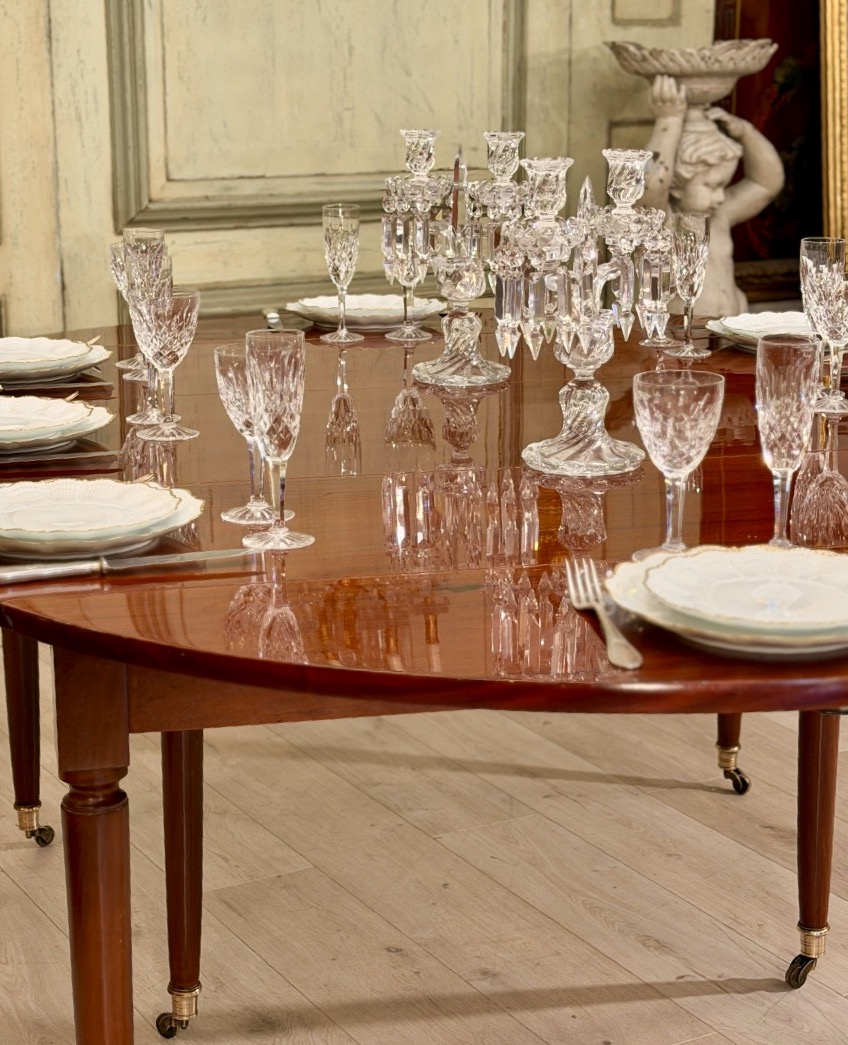 Importante Table en Acajou à Allonges d'Epoque Louis XVI, Vers 1780 (4,38m)-photo-6